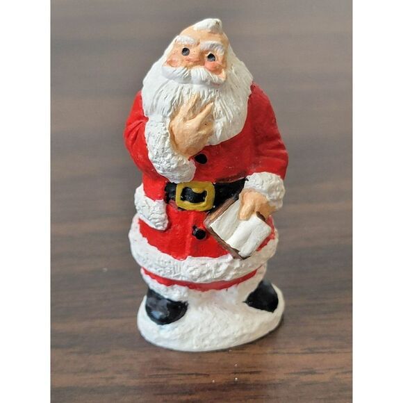 AL 1989 Santa Claus Naughty Nice List Xmas Village accessory figure - Picture 1 of 5
